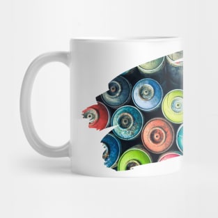 Graffiti Splash Spray Cans Art Print Mug